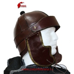 Roman Montefortino helmet in genuine leather